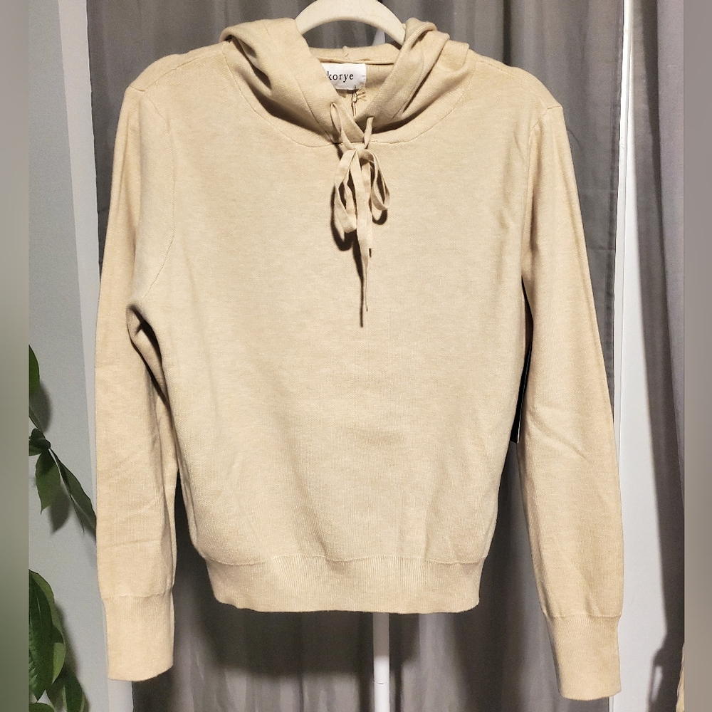 Korye Oatmeal Viscose Hoodie - Picture 4 of 11